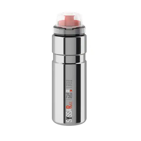 Botella de acero plateada ELITE SYSSA RACE