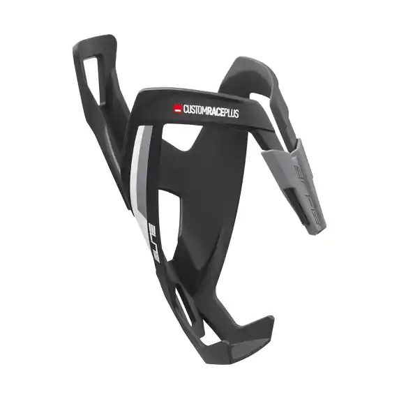 Portabidón ELITE CUSTOM RACE PLUS Negro mate/Blanco Gráfico