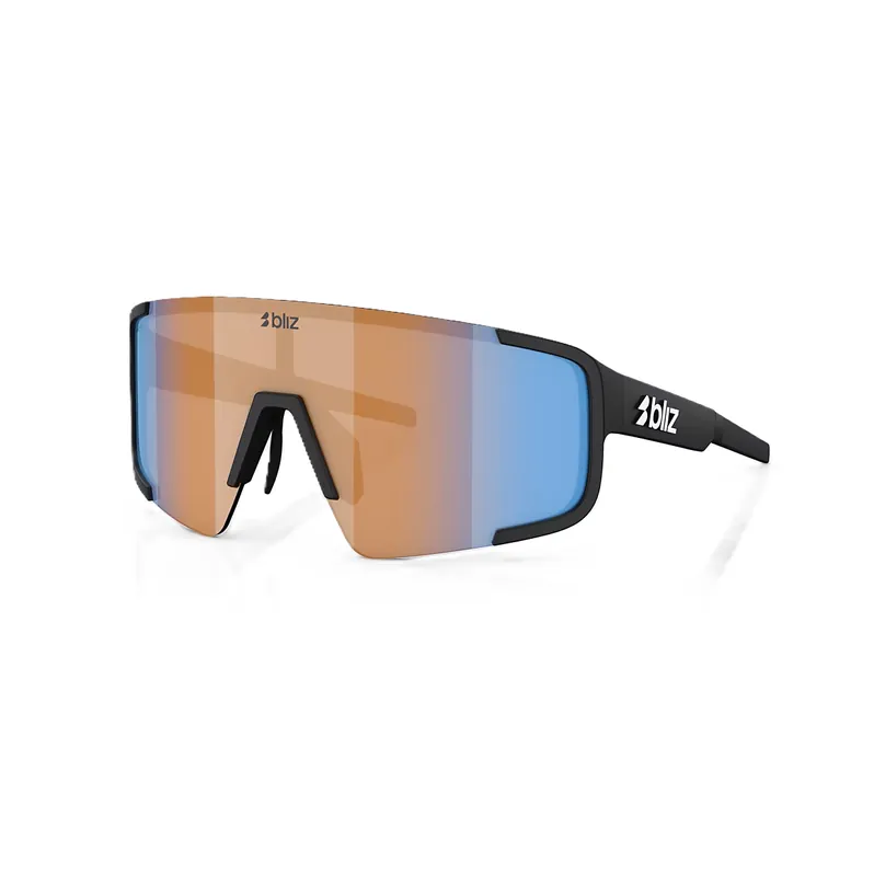 Gafas BLIZ P003 Negro Mate Coral/Naranja Iridium Azul