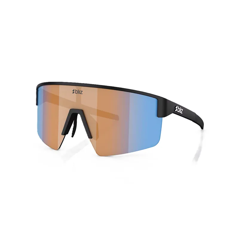 Gafas BLIZ P004 Negro Mate Coral/Naranja Iridium Azul
