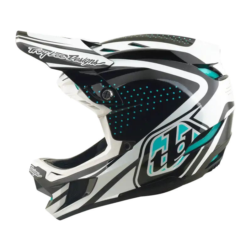 TROY LEE DESIGNS D4 POLYACRYLITE MIPS THE LINE Casco MTB Carbón/Blanco