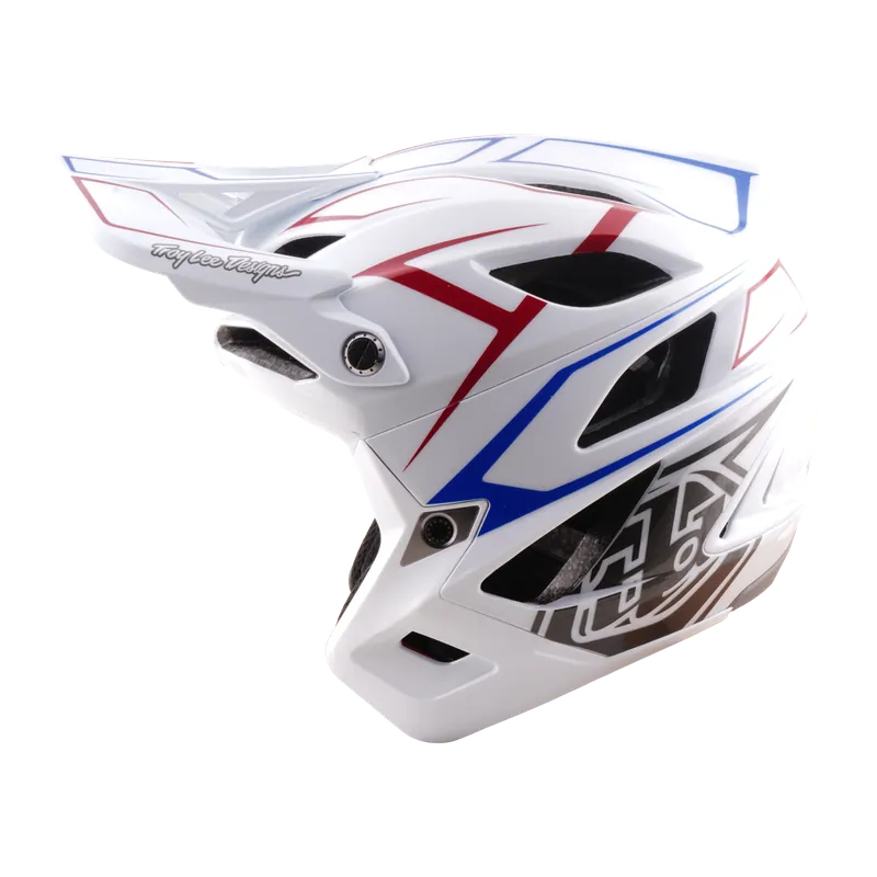 Casco MTB TROY LEE DESIGNS STAGE STUNT PINSTRIPE Blanco
