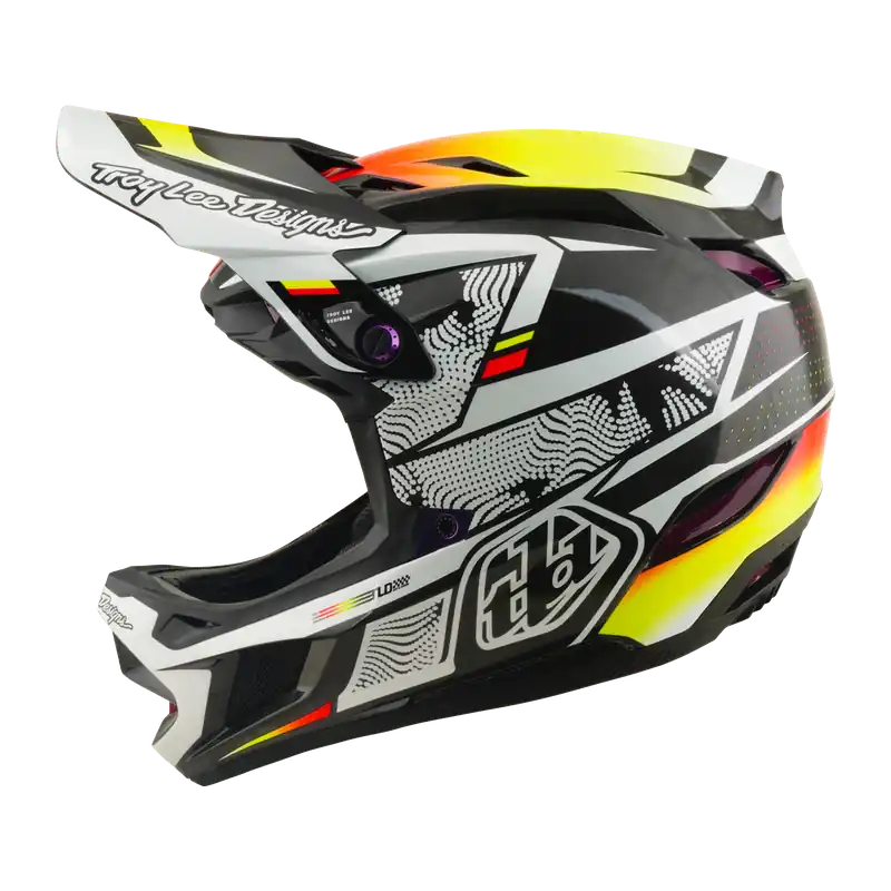 Casco MTB TROY LEE DESIGNS D4 CARBON MIPS Lined Up Negro/Amarillo