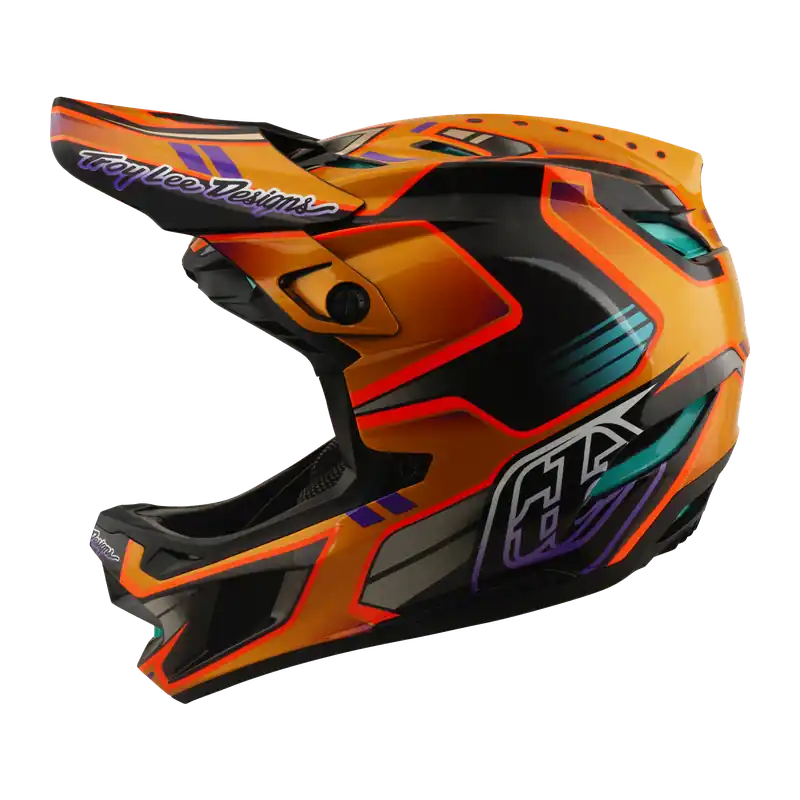 Casco MTB TROY LEE DESIGNS D4 CARBON MIPS Crest Gold