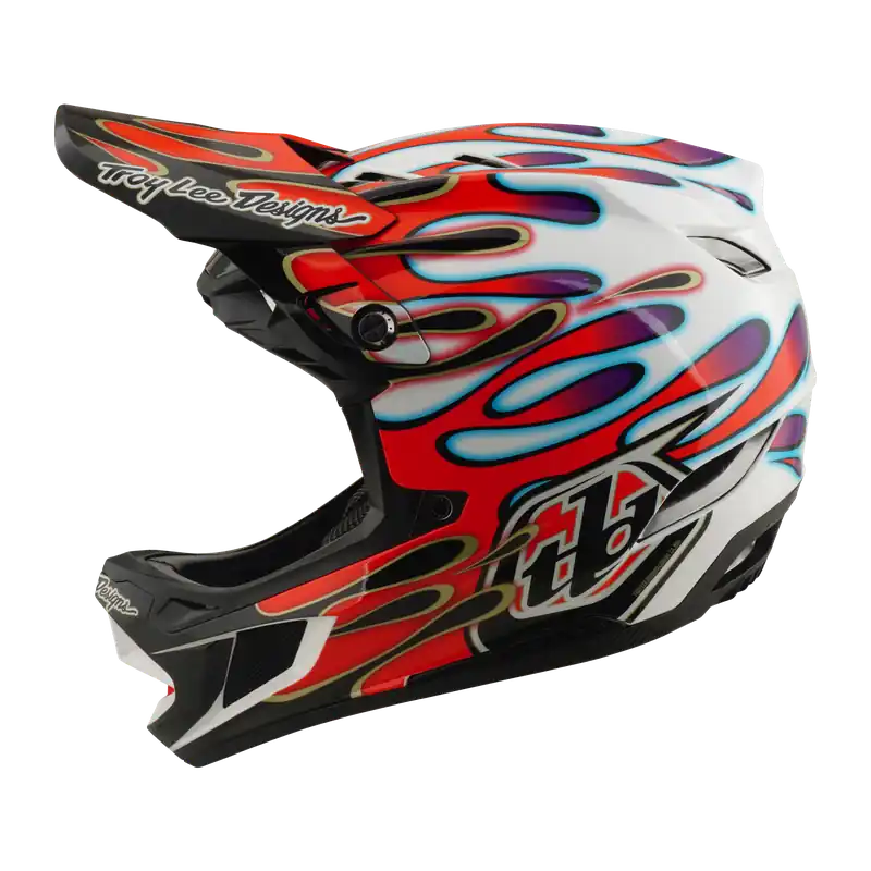 Casco MTB TROY LEE DESIGNS D4 COMPOSITE MIPS OVERSPRAY Blanco/Rojo