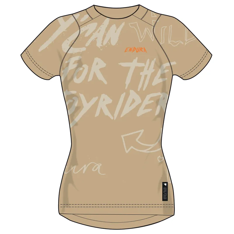 Maillot manga corta ENDURA SINGLETRACK PRINT Mujer Arena
