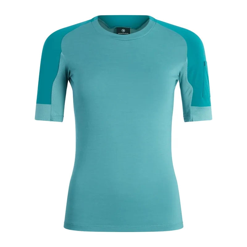 Maillot manga corta ENDURA GV500 Mujer Azul