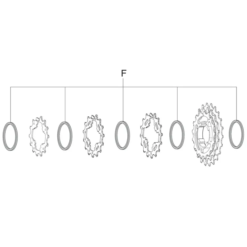 Espaciador de cassette CAMPAGNOLO 12V 2mm (x5)