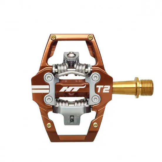 Pedales HT COMPONENTS ENDURO T2T Titanio Bronce