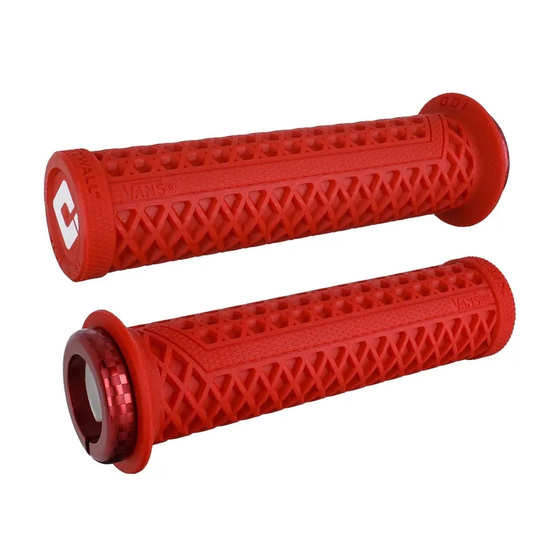 Puños ODI VANS V2.1 Lock-On 135 mm Rojo