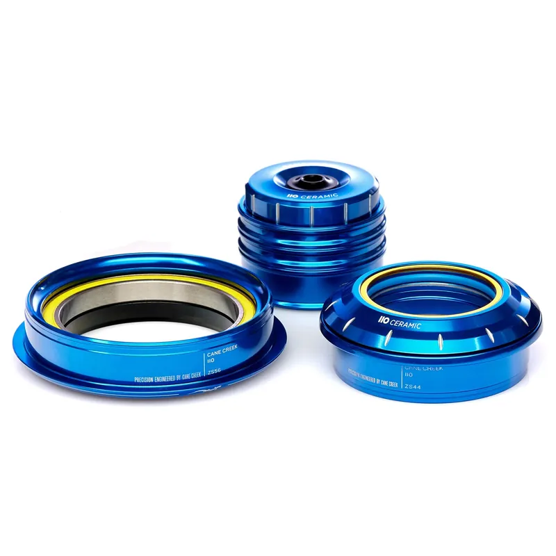 Juego de dirección cerámico cónico semi-integrado CANE CREEK 110 1"1/8-1.5" ZS44/ZS56 30th Anniversary Azul