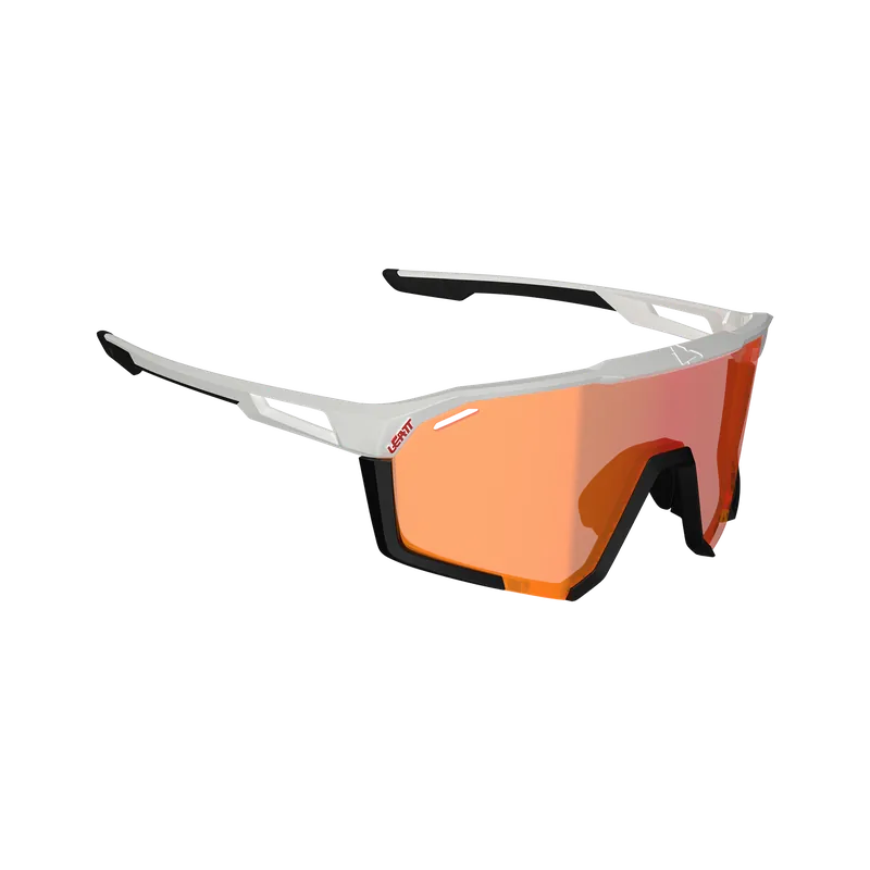 LEATT SPEEDVIZ PRO Blanco Gafas Iriz Cryztal Lente Fotocromática Rojo