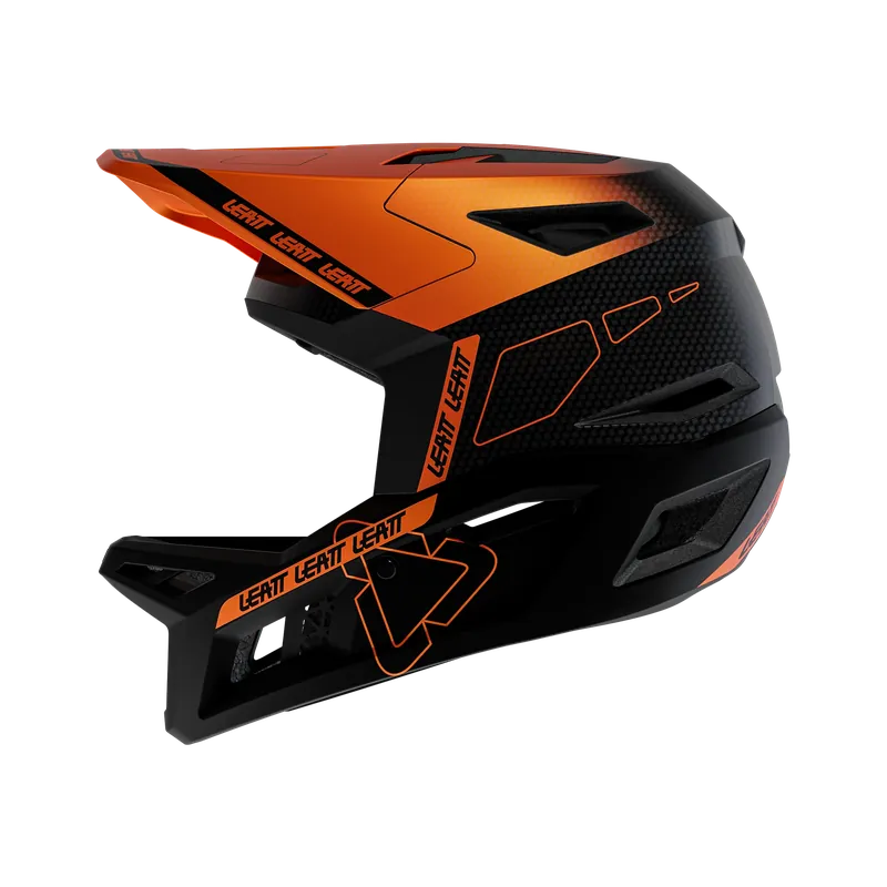 Casco LEATT MTB GRAVITY 6.0 CARBON Glow Negro/Naranja