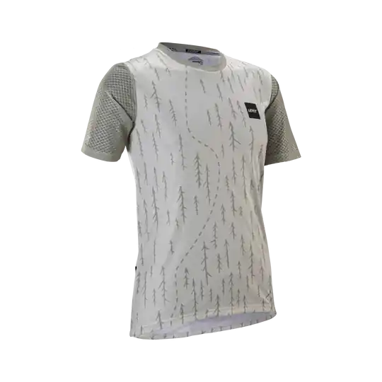 Maillot Mujer LEATT MTB TRAIL 3.0 Manga Corta Gris/Blanco