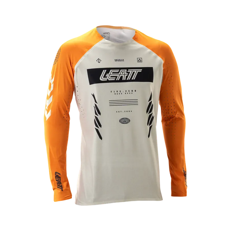 Maillot manga larga LEATT MTB GRAVITY 5.0 Blanco/Naranja
