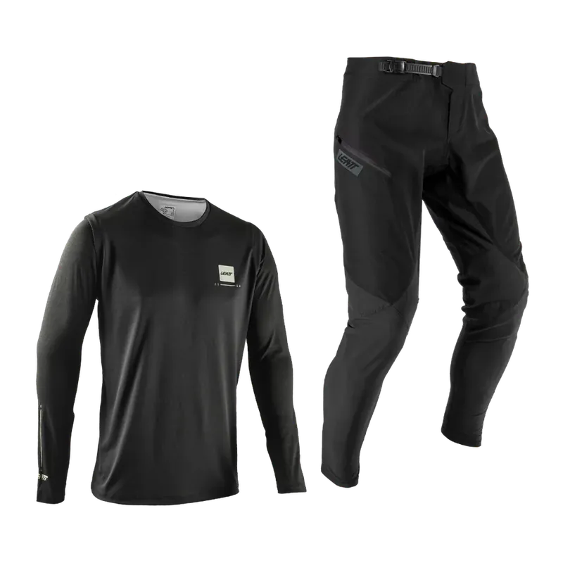 LEATT MTB GRAVITY 1.0 Maillot + Pantalón Kit Negro