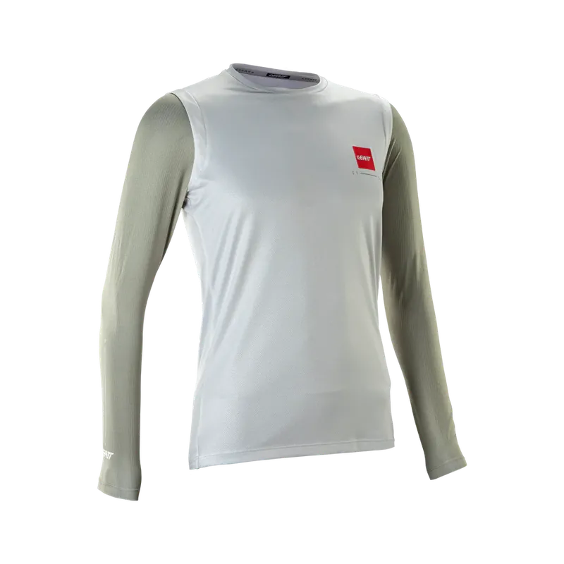Maillot LEATT MTB Gravity 2.0 Mujer manga larga Blanco/Beige