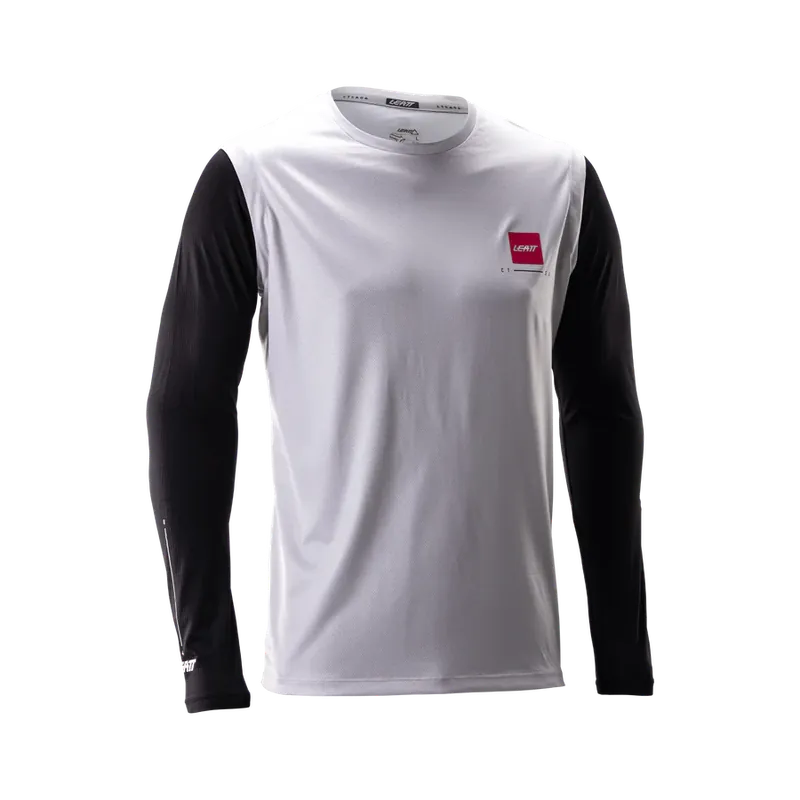 Maillot MTB LEATT GRAVITY 2.0 Manga Larga Blanco/Negro