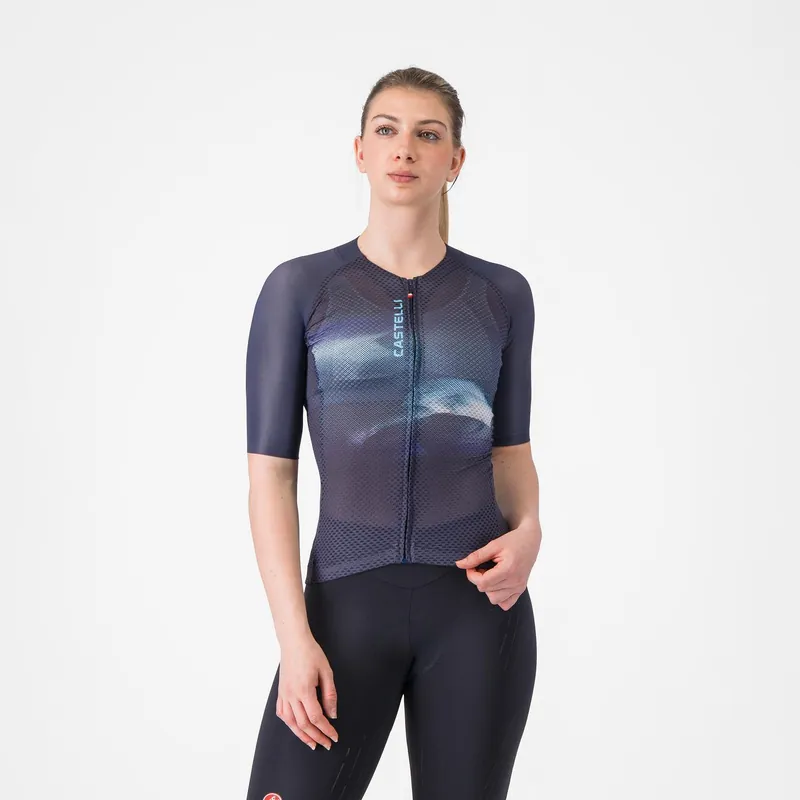 Maillot de manga corta CASTELLI CLIMBER'S A/C Mujer Azul