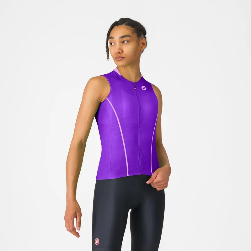 CASTELLI ANIMA FLOW Maillot sin mangas Mujer Morado