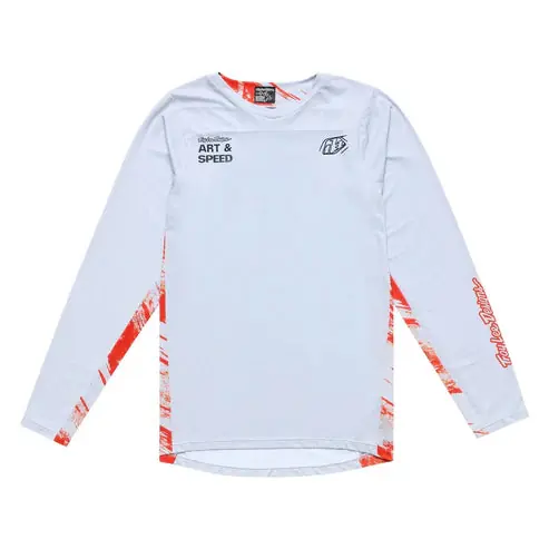 Maillot de manga larga TROY LEE DESIGNS SKYLINE Blanco/Rojo