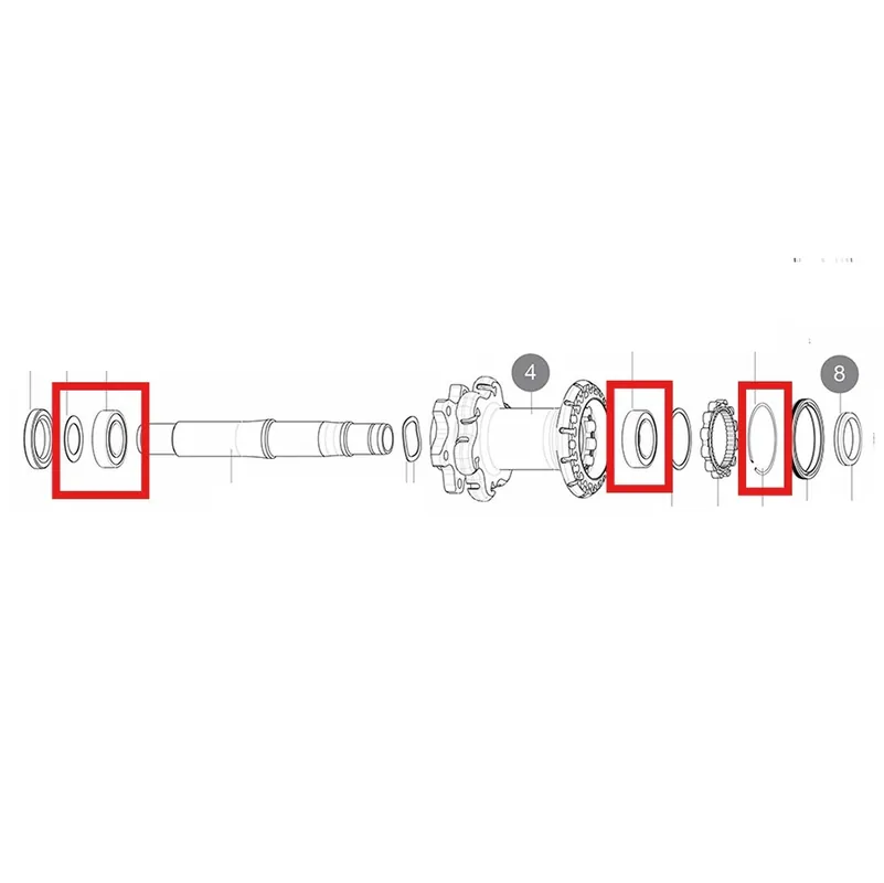 Kit 2 Rodamientos de buje trasero MAVIC para sistema ID360 15x28x7mm (61902) + 17x28x7mm