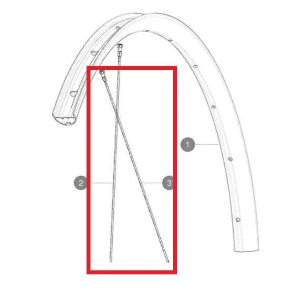 Kit de 12 radios traseros MAVIC CROSSONE/CROSSRIDE FTSX/XA 29" / AKSIUM DISC 9 & DISC ALLROAD 294mm