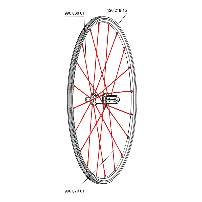 Kit de 10 radios traseros MAVIC CROSSRIDE UB 276mm