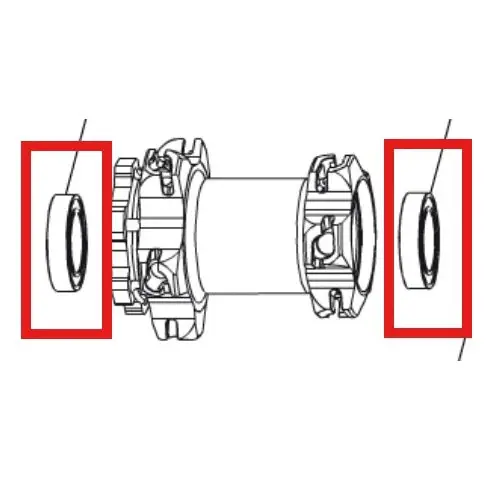 Kit 2 Rodamientos Bujes Delanteros MAVIC Centerlock Eje 9/15mm 20x32x7mm (6804) + 25x37x7mm (6805)
