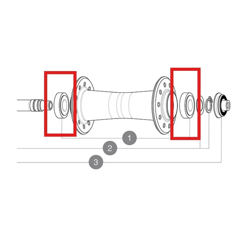 Kit 2 Cojinetes de cubo MAVIC 10x22x6mm