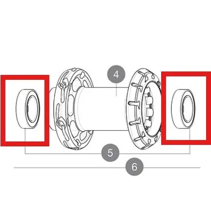 Kit de 2 rodamientos de buje trasero MAVIC 17x28x7mm para sistema ID360