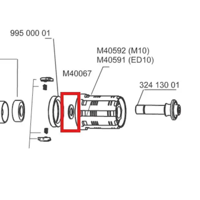 Espaciador interno MAVIC para cuerpo de rueda libre FTS-L/FTS-X