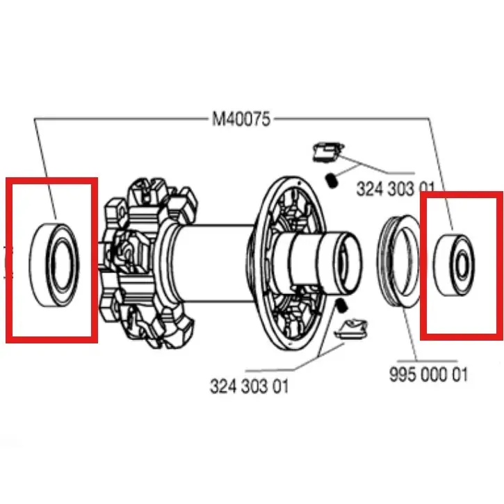 Kit de 2 cojinetes de cubo MAVIC RR 608+6903