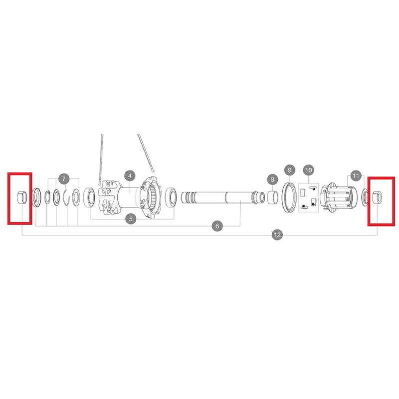 Adaptador para MAVIC YELL BOOST Rueda Trasera Autoajustable 12x148mm