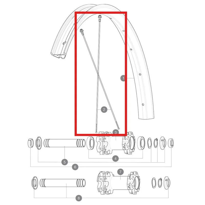 Kit de 12 radios traseros MAVIC CROSSONE/CROSSRIDE FTS-X/CROSSMAX/XA 27.5" 276mm