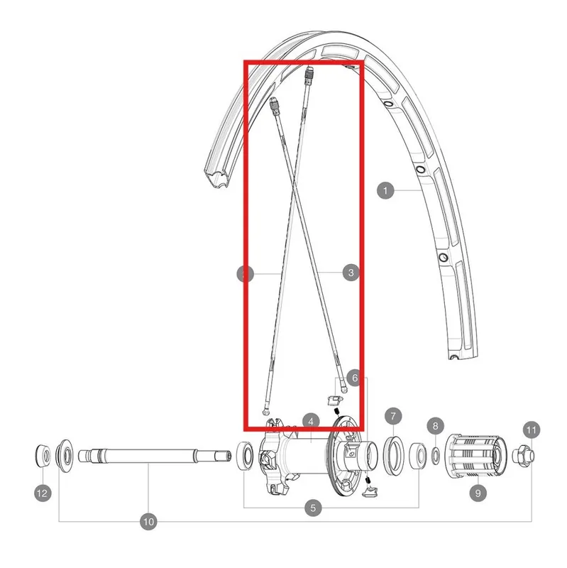 Kit de 10 Radios Traseros MAVIC KSYRIUM SLS 298.5mm M7/7 Cabecillas