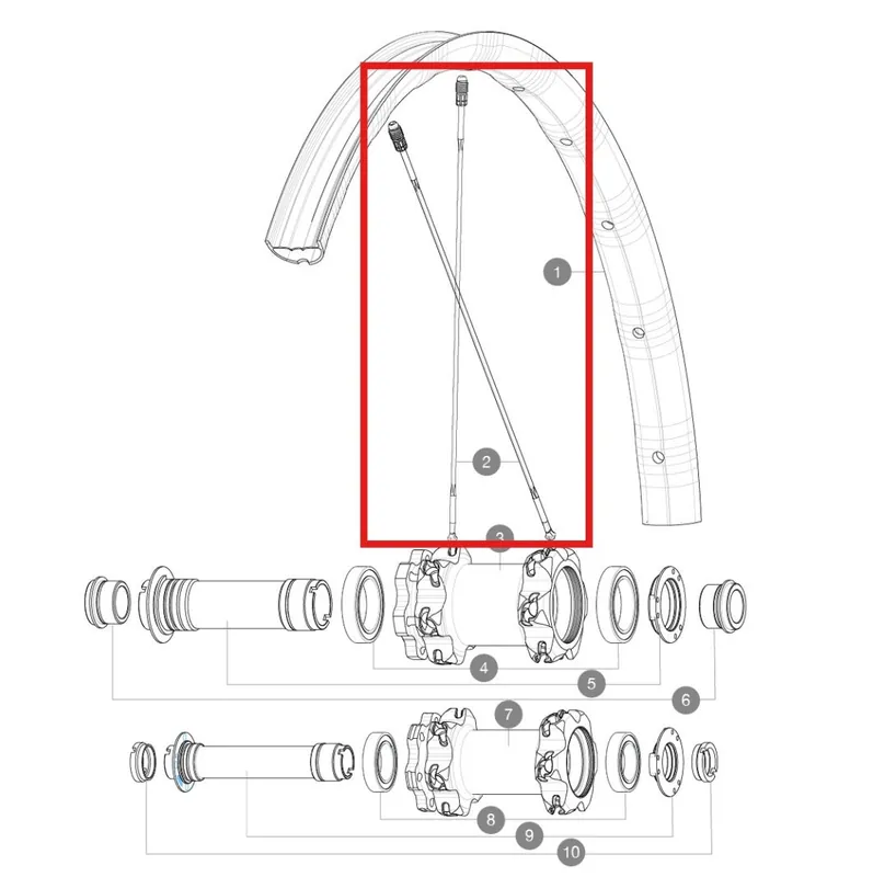 Kit de 12 radios delanteros MAVIC CROSSMAX SLR ENDURO y DEEMAX PRO 27.5'' Aluminio 274mm