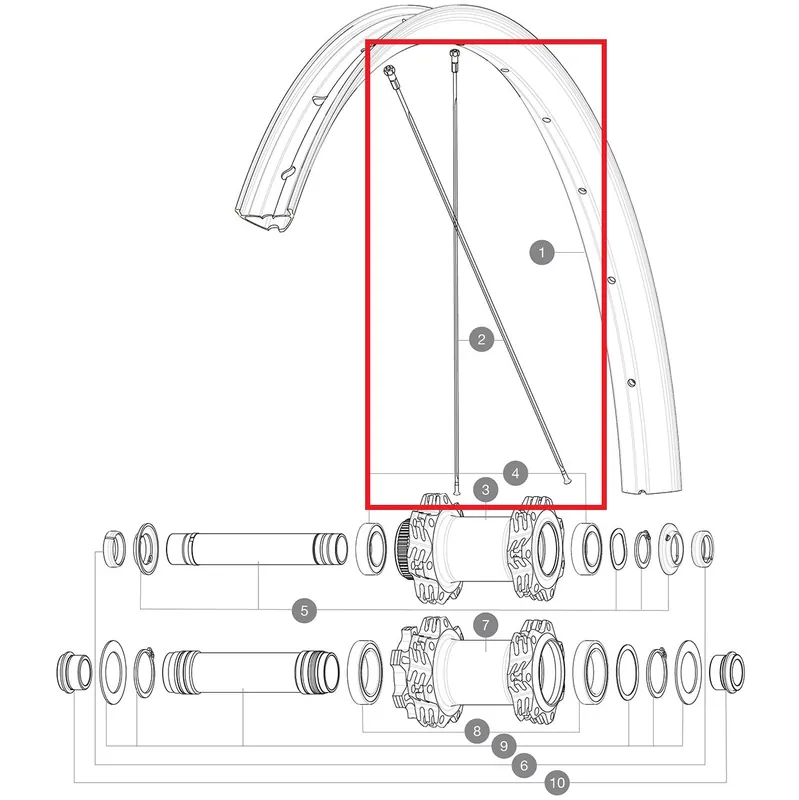 Kit de 14 radios traseros MAVIC E-DEEMAX 303mm