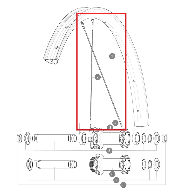 Kit de 12 radios MAVIC CROSSMAX PRO CARBON S/SLR/XLR - SL ULTIMATE 29" 293mm Delanteros/Traseros