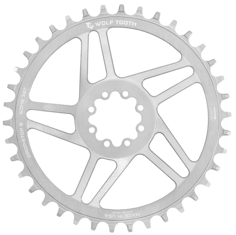 WOLF TOOTH DROP-STOP B GRAVEL DM 8 Sram Raw Silver Mono Plato