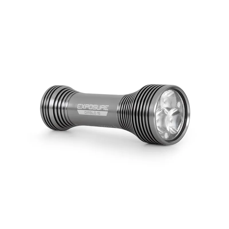 LUCES DE EXPOSICIÓN Luz delantera DIABLO 15 con soporte para casco/soporte