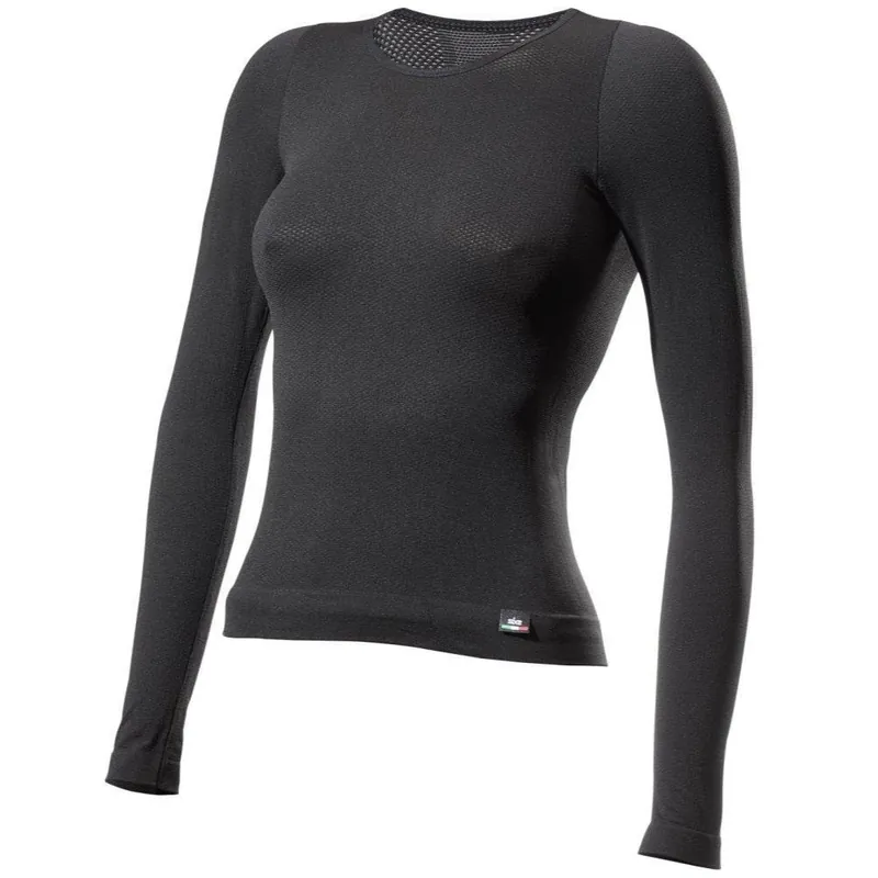 SIXS FTS2 Ropa interior femenina de manga larga Negro