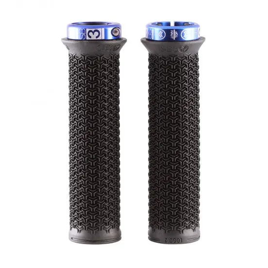 Puños SB3 LOGO 2 Lock-On 136 mm Negro/Azul
