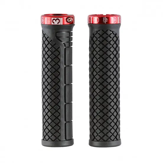SB3 SHARK Puños Lock-On 132 mm Negro/Rojo