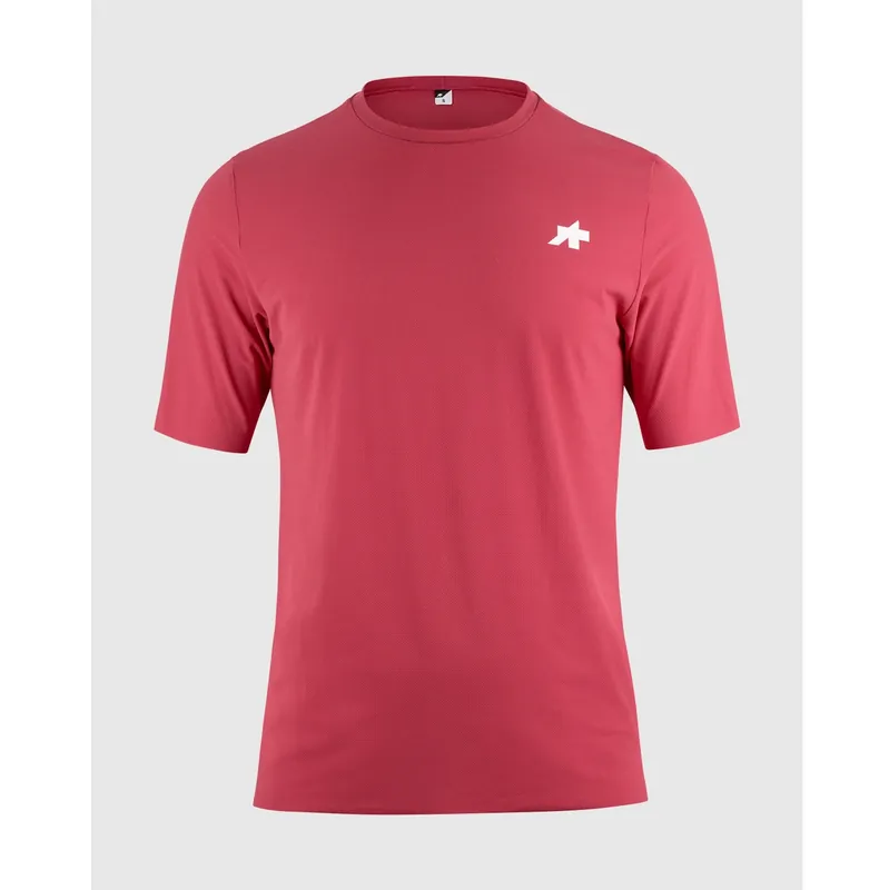 Maillot ASSOS TACTICA POST RIDE T5 Manga Corta Deep Berry