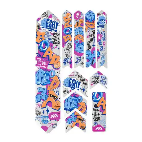 ALL MOUNTAIN STYLE EXTRA Born to Be Rider Protector de cuadro adhesivo azul