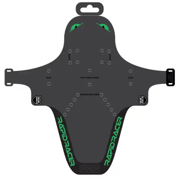 RRP EnduroGuard Guardabarros estándar (horquillas de 80 a 120 mm) Negro/Verde fluorescente