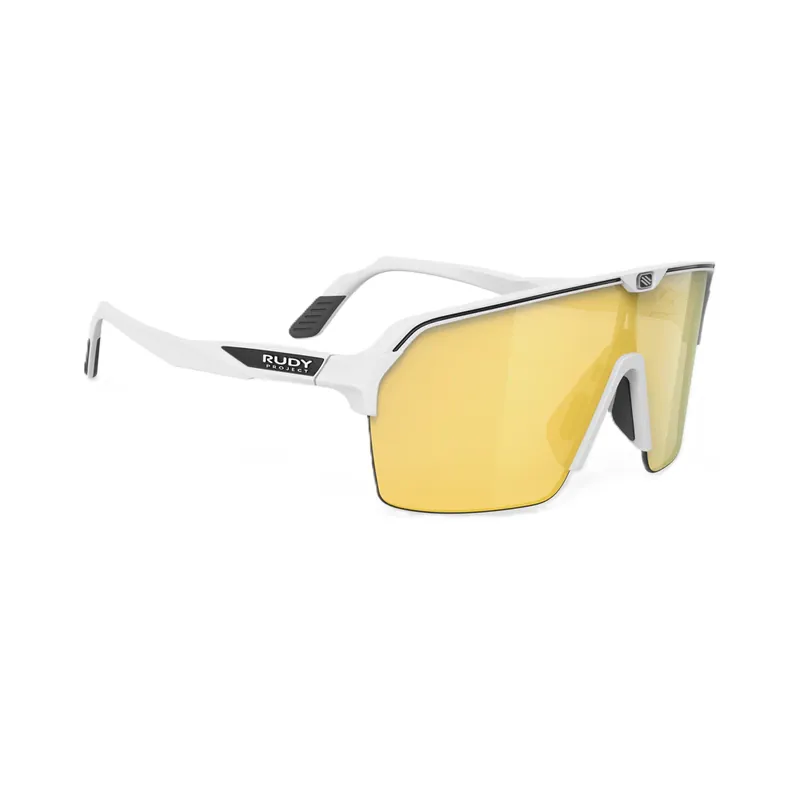 Gafas RUDY PROJECT SPINSHIELD AIR Blanco Mate RP Optics Multilaser Lentes Doradas