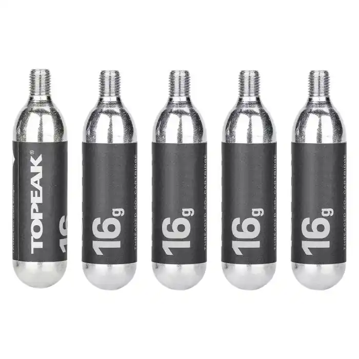 TOPEAK Cartuchos de CO2 Roscados 16g (5 piezas)