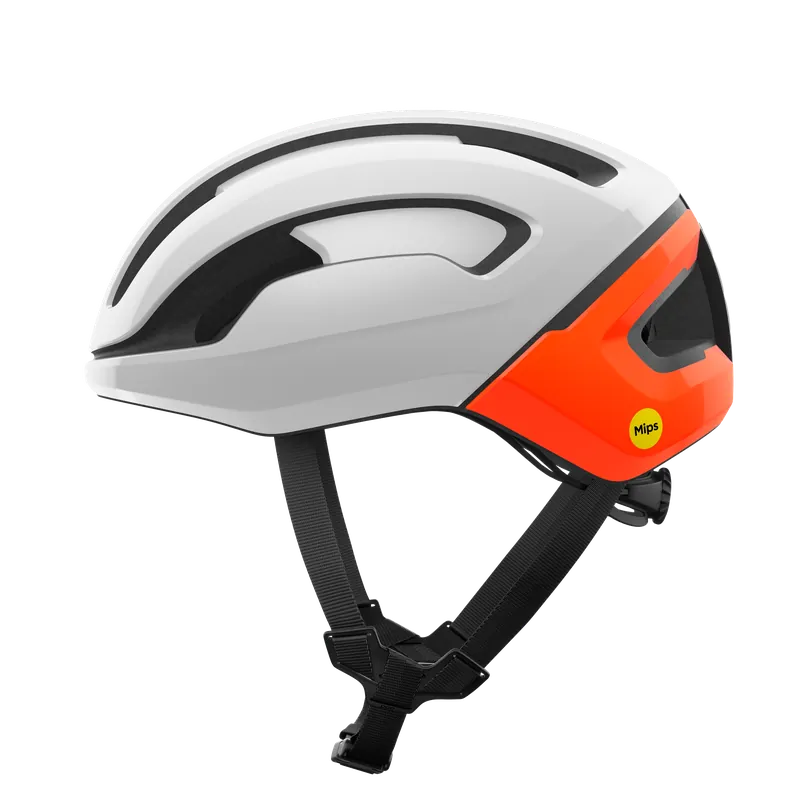 Casco de carretera POC OMNE AIR MIPS Blanco/Naranja Fluo